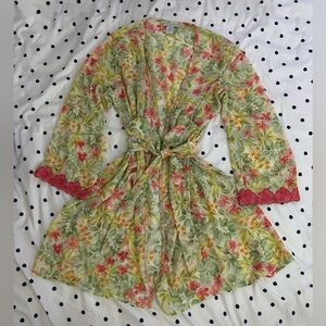Sheer floral Morgan Taylor robe